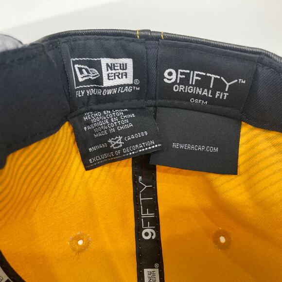 Pittsburgh Steelers New Era Dashed Lines Snapback Hat 9fifty Cap Yellow Black - Picture 8 of 10